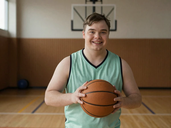 Daniel, a Special Olympics athlete with Down syndrome, joins the sports fan group on the down syndrome dating app